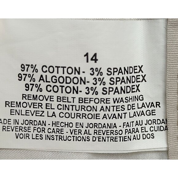 BandolinoBlu Womens Beige Cuffed Capri Pants Size 14 - Picture 5 of 6